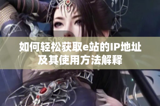 如何轻松获取e站的IP地址及其使用方法解释