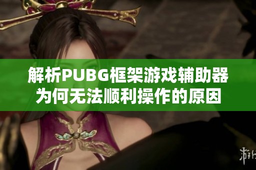 解析PUBG框架游戏辅助器为何无法顺利操作的原因