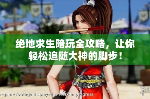 绝地求生陪玩全攻略，让你轻松追随大神的脚步！