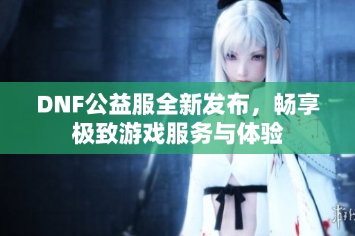 DNF公益服全新发布，畅享极致游戏服务与体验