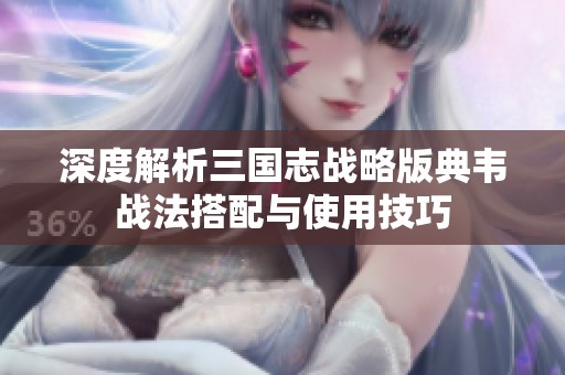 深度解析三国志战略版典韦战法搭配与使用技巧