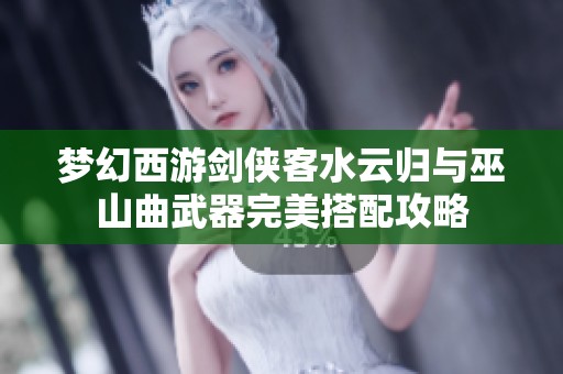 梦幻西游剑侠客水云归与巫山曲武器完美搭配攻略