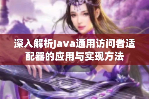 深入解析Java通用访问者适配器的应用与实现方法