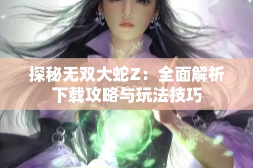 探秘无双大蛇Z：全面解析下载攻略与玩法技巧