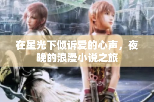 在星光下倾诉爱的心声，夜晚的浪漫小说之旅