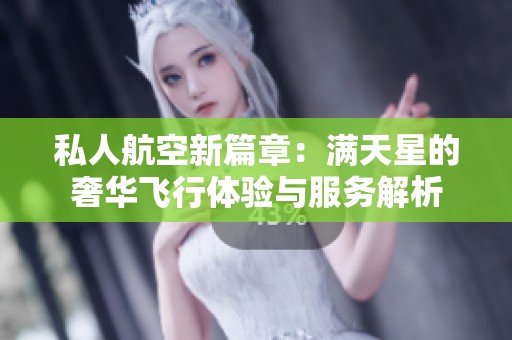 私人航空新篇章：满天星的奢华飞行体验与服务解析