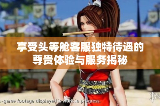 享受头等舱客服独特待遇的尊贵体验与服务揭秘