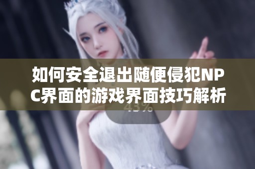 如何安全退出随便侵犯NPC界面的游戏界面技巧解析