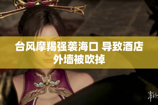 台风摩羯强袭海口 导致酒店外墙被吹掉