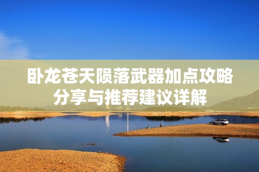 卧龙苍天陨落武器加点攻略分享与推荐建议详解