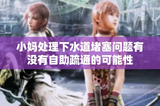 小妈处理下水道堵塞问题有没有自助疏通的可能性