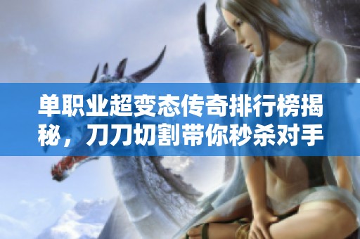 单职业超变态传奇排行榜揭秘，刀刀切割带你秒杀对手！