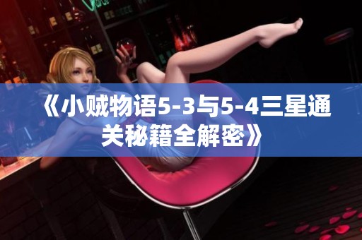 《小贼物语5-3与5-4三星通关秘籍全解密》