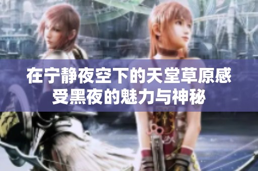 在宁静夜空下的天堂草原感受黑夜的魅力与神秘