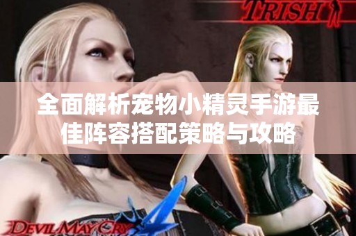 全面解析宠物小精灵手游最佳阵容搭配策略与攻略
