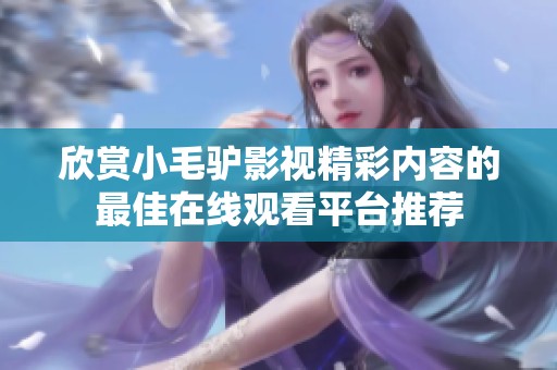 欣赏小毛驴影视精彩内容的最佳在线观看平台推荐
