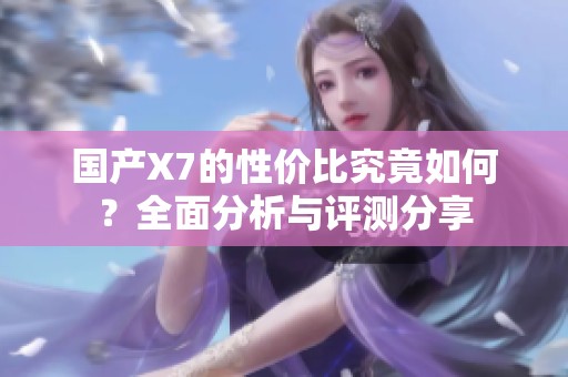 国产X7的性价比究竟如何？全面分析与评测分享
