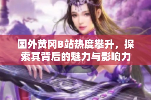 国外黄冈B站热度攀升，探索其背后的魅力与影响力