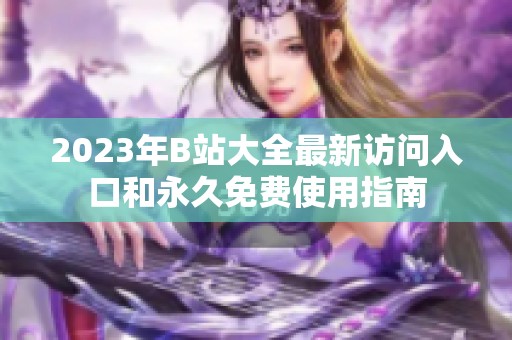 2023年B站大全最新访问入口和永久免费使用指南