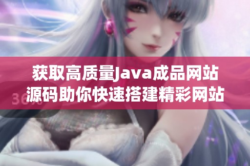获取高质量Java成品网站源码助你快速搭建精彩网站