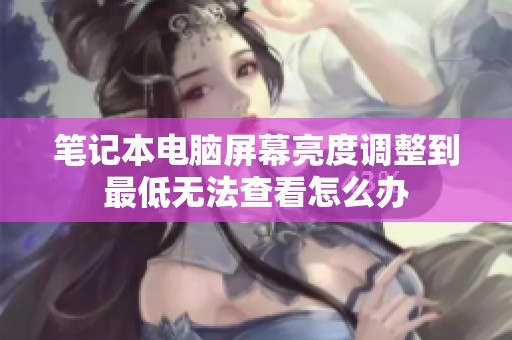 笔记本电脑屏幕亮度调整到最低无法查看怎么办