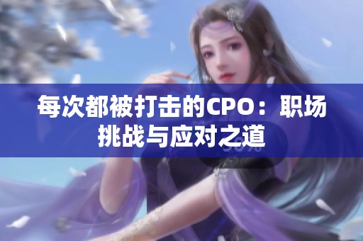 每次都被打击的CPO：职场挑战与应对之道