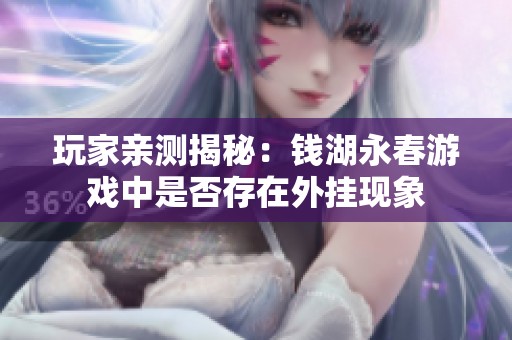 玩家亲测揭秘：钱湖永春游戏中是否存在外挂现象