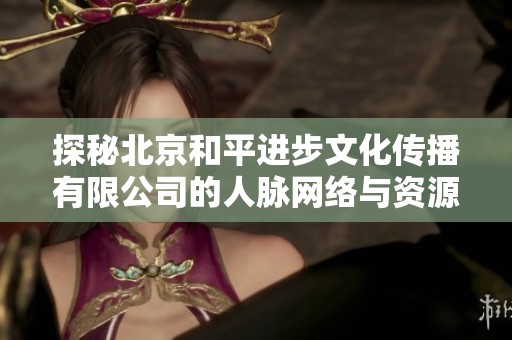探秘北京和平进步文化传播有限公司的人脉网络与资源优势