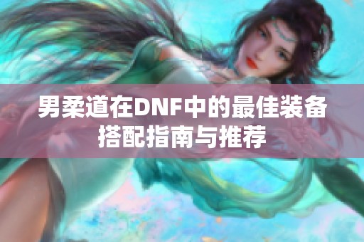 男柔道在DNF中的最佳装备搭配指南与推荐