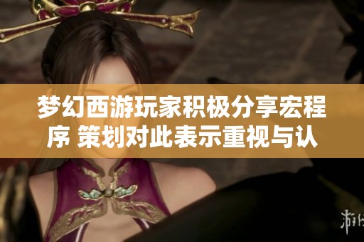 梦幻西游玩家积极分享宏程序 策划对此表示重视与认可