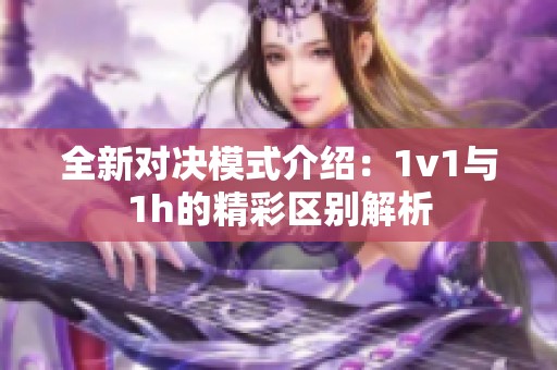 全新对决模式介绍：1v1与1h的精彩区别解析