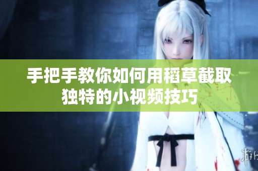 手把手教你如何用稻草截取独特的小视频技巧