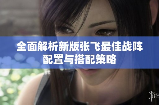 全面解析新版张飞最佳战阵配置与搭配策略