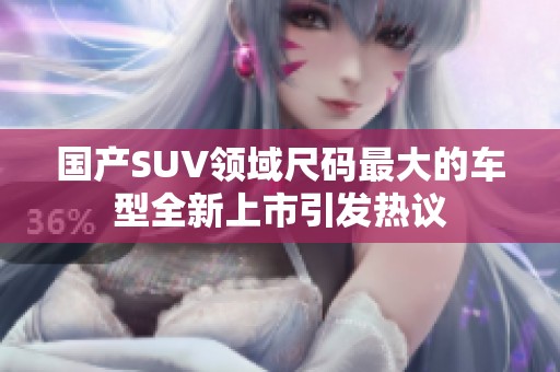 国产SUV领域尺码最大的车型全新上市引发热议