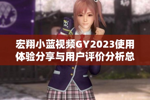 宏翔小蓝视频GY2023使用体验分享与用户评价分析总结