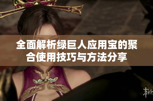 全面解析绿巨人应用宝的聚合使用技巧与方法分享
