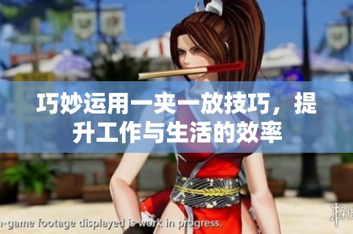 巧妙运用一夹一放技巧，提升工作与生活的效率