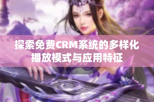 探索免费CRM系统的多样化播放模式与应用特征