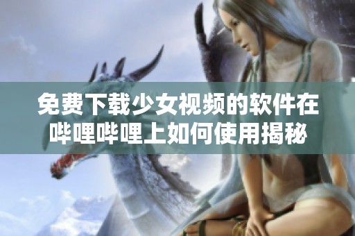 免费下载少女视频的软件在哔哩哔哩上如何使用揭秘
