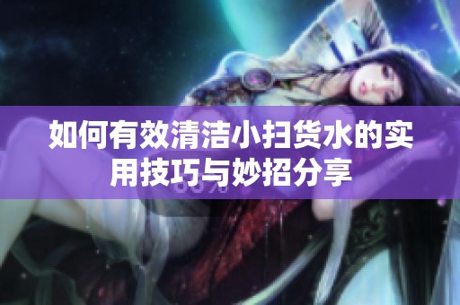 如何有效清洁小扫货水的实用技巧与妙招分享