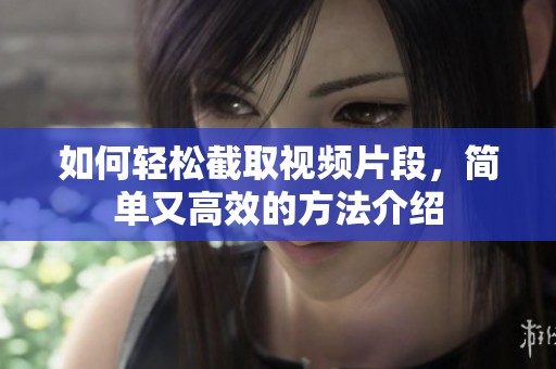 如何轻松截取视频片段，简单又高效的方法介绍