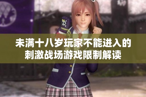 未满十八岁玩家不能进入的刺激战场游戏限制解读
