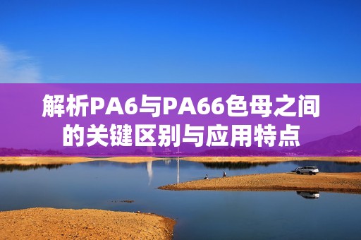 解析PA6与PA66色母之间的关键区别与应用特点