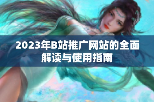 2023年B站推广网站的全面解读与使用指南