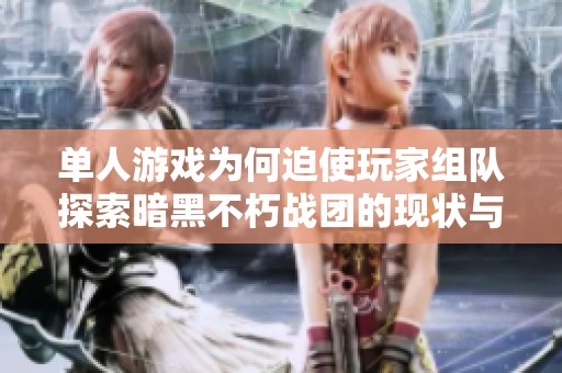 单人游戏为何迫使玩家组队探索暗黑不朽战团的现状与挑战