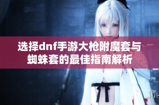 选择dnf手游大枪附魔套与蜘蛛套的最佳指南解析