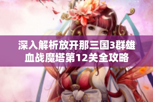 深入解析放开那三国3群雄血战魔塔第12关全攻略