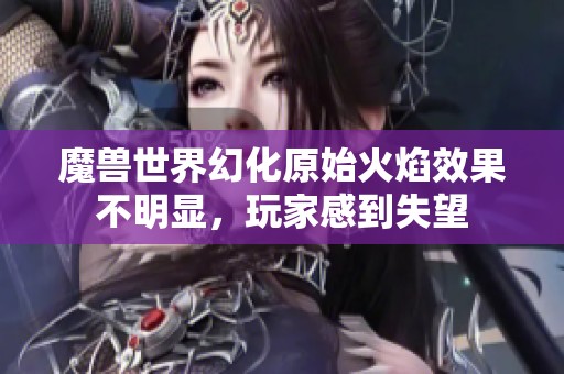魔兽世界幻化原始火焰效果不明显，玩家感到失望