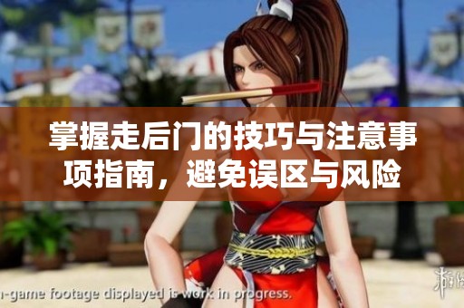 掌握走后门的技巧与注意事项指南，避免误区与风险