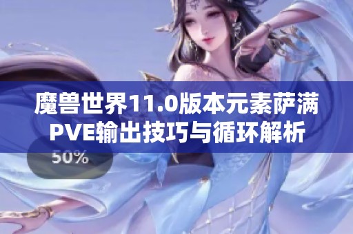 魔兽世界11.0版本元素萨满PVE输出技巧与循环解析